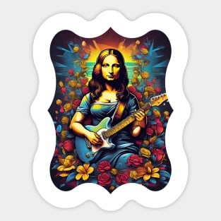 Mona lisa rock Sticker